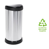 Curver pedale bin deco ovale 40 l color argento