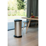 Curver Pedal Bin DeBobin ovaal 40L Silver