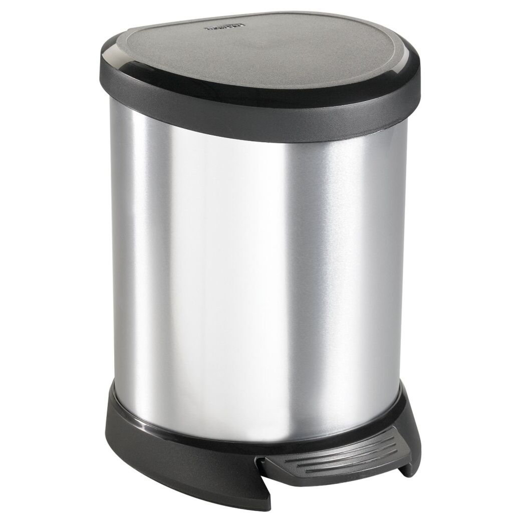 Curver Pedal Bin Decobin Ovaal 5L Silver