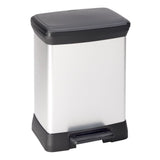 Curver Pedal Bin Deco Rectangular 30 l Silver Colored