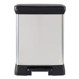 Curver Pedal Bin Deco Rectangular 30 l Silver Colored