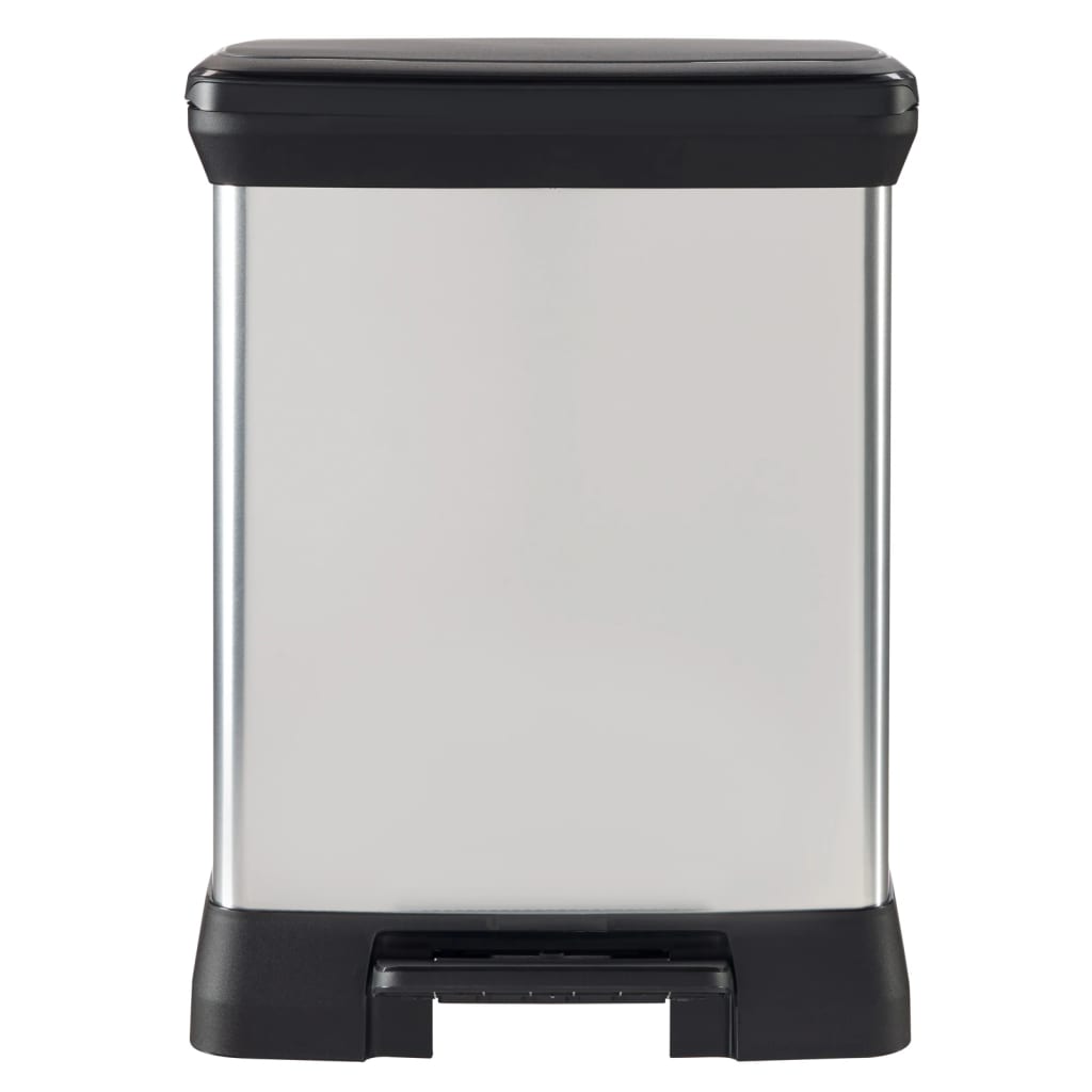 Curver pedal bin deco duo 10+18 l srebrno obarvano