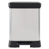 Curver pedal bin deco duo 10+18 l srebrno obarvano