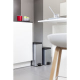 Curver Decobin Slim Pedal Bin 25L Metallic Black