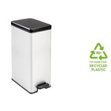 Curver pedal bin deco ozka 40 l srebrno obarvano