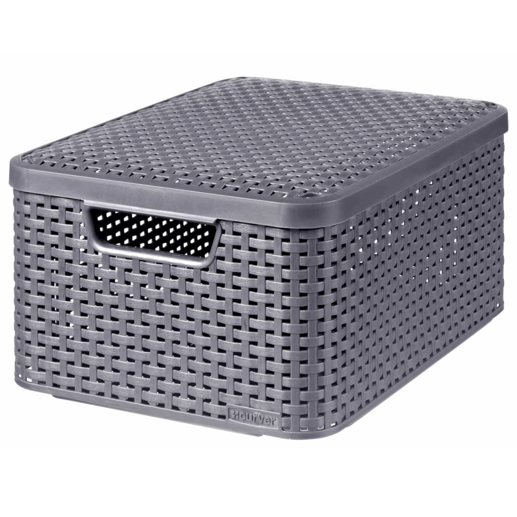 Curver storage boxes with lid style 3 pcs size m anthracite