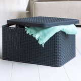 Curver storage boxes with lid style 3 pcs size m anthracite