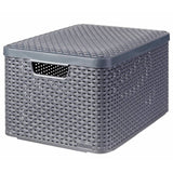 Curver storage boxes with lid 3 st style l anthracite