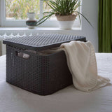Curver storage boxes with lid 3 st style l anthracite