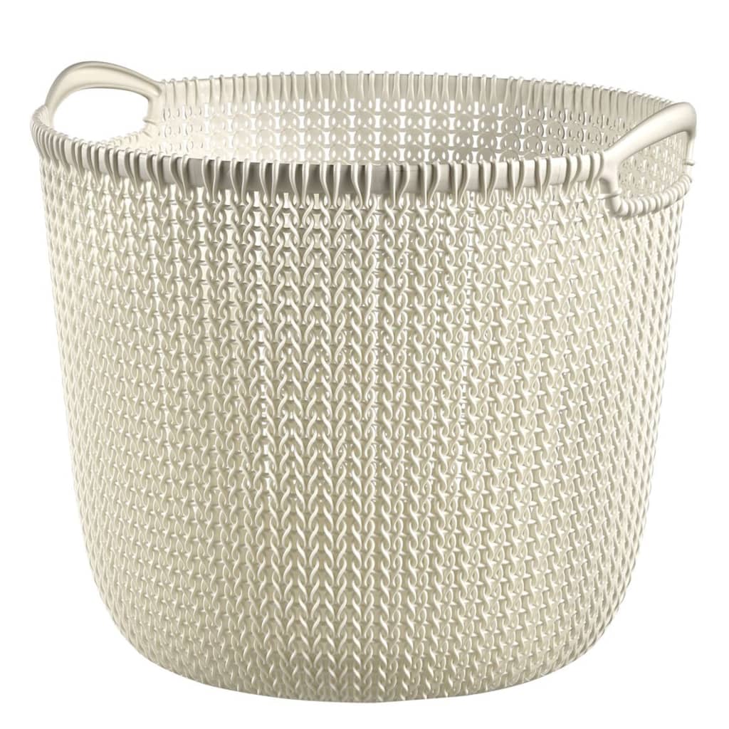 Curver Storage Basket Stick runt L 30 L crèmewit
