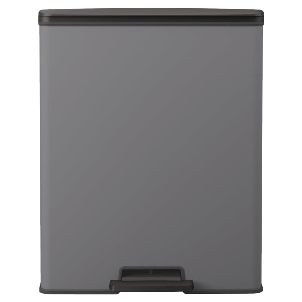Currver Pedal Bin Dekleed Duo 26 + 26 l killt Grey