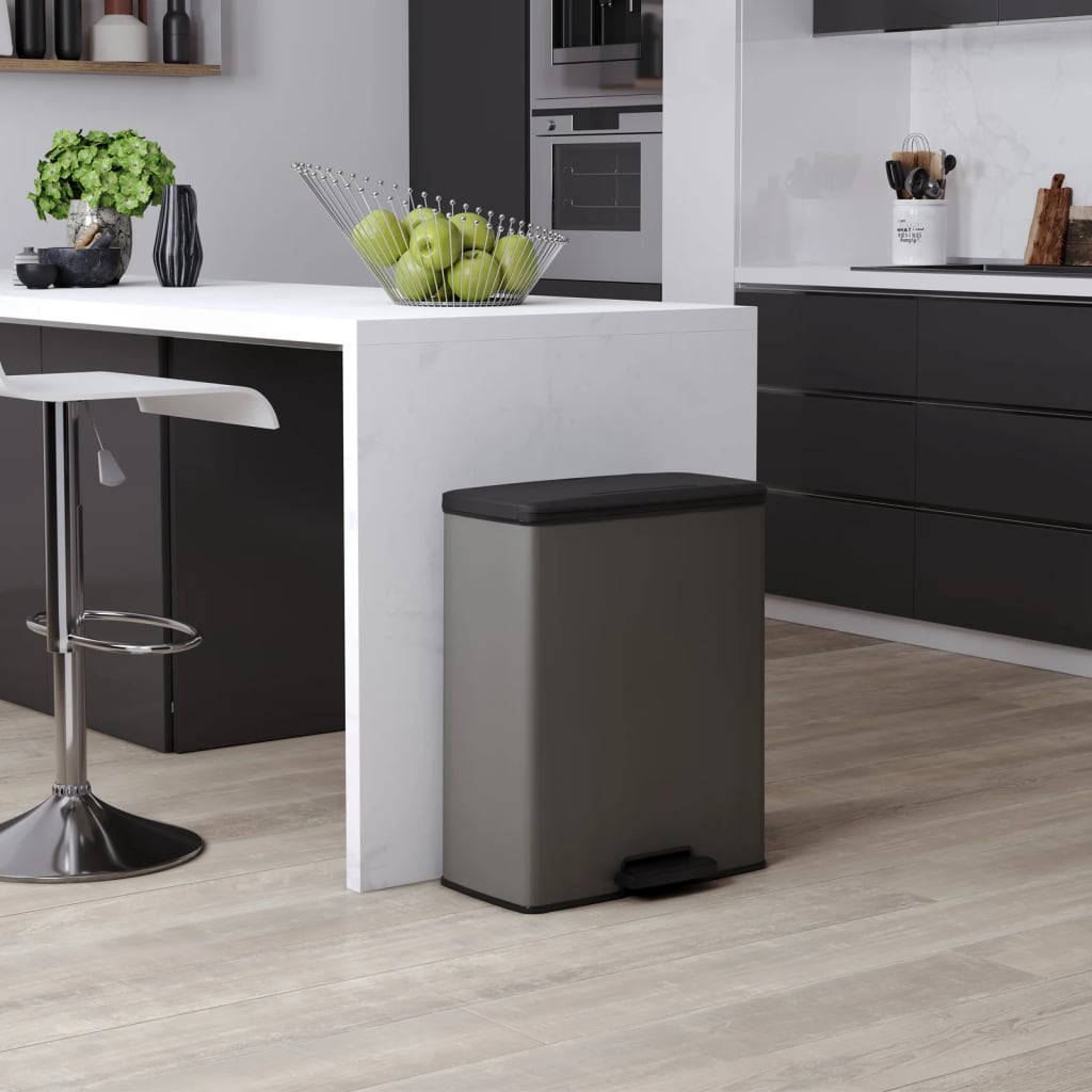 Curver Curver Pedal bin Deco Rectangular 65 L Cooling gray