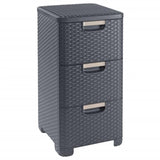 Curver chest of drawers style 3x14 l anthracite -colored