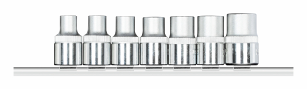 Gedore Red Dops Set Set 1 2 Zoll TX op Eisebunns-Sëlwer 7-Stéck