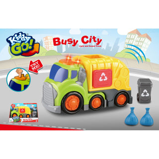 Kiddygo garbage truck with light and sound 19.5 cm
