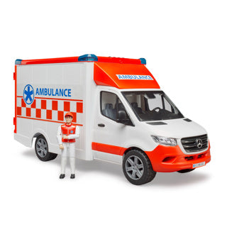 Bruder Mercedes Benz Sprinter Ambulance with driver + light and sound