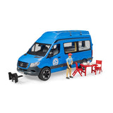Bruder Camper Mercedes Benz Sprinter with driver and accessories