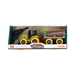 Farm tractor with trailer