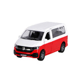 Kids globe vw transporter camper die-cast pull back, 13.5cm