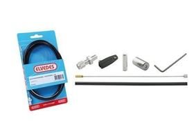 Gear cable set Elvedes Sram Universal 1700 2250mm galvanized - Black (on map)