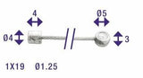Elvedes Schakel Binnenkabel 2250 mm stal nierdzewna Ø1,25 mm n T-Nippel