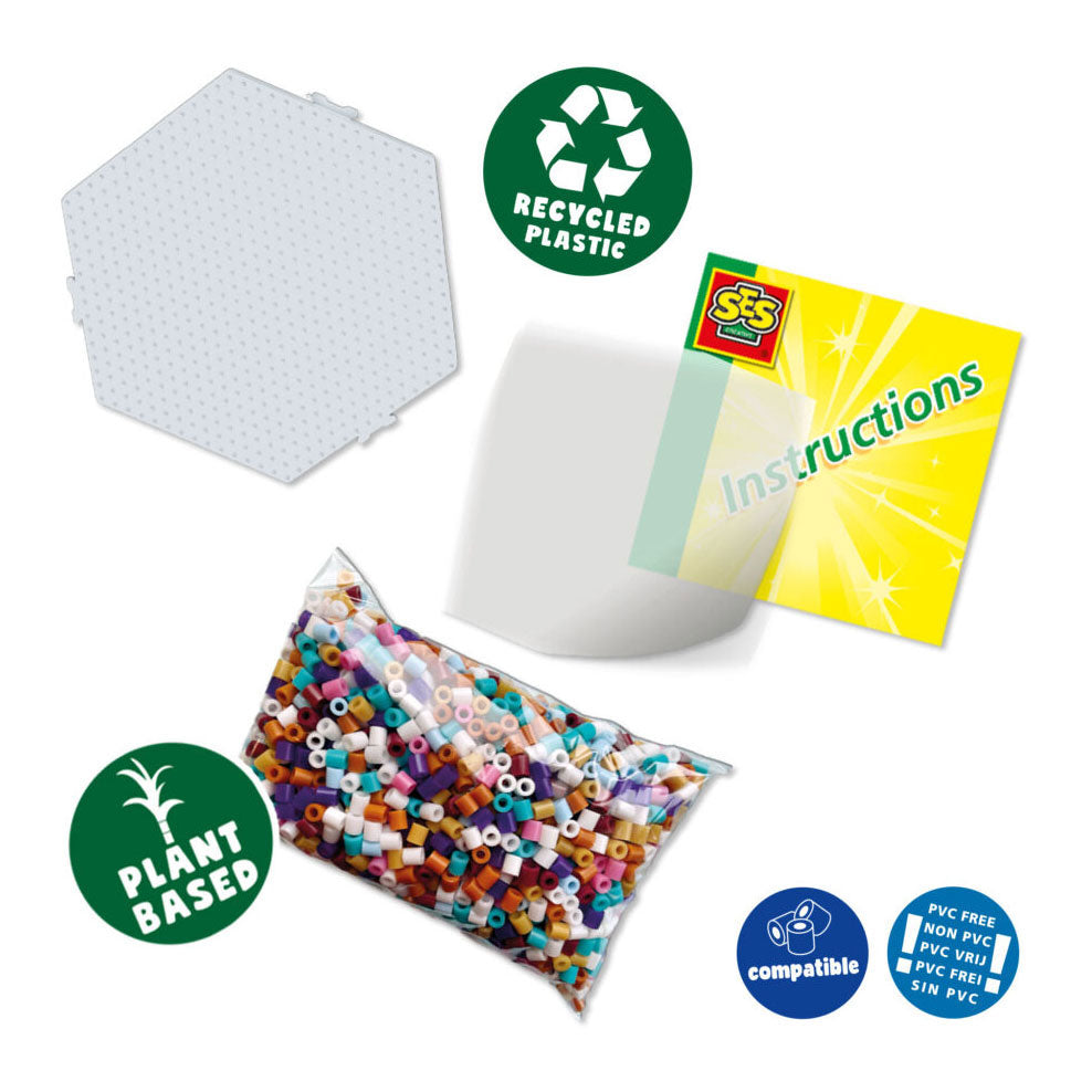 SES Green Beedz - Geležies karoliukų rinkinys Miško gyvūnai