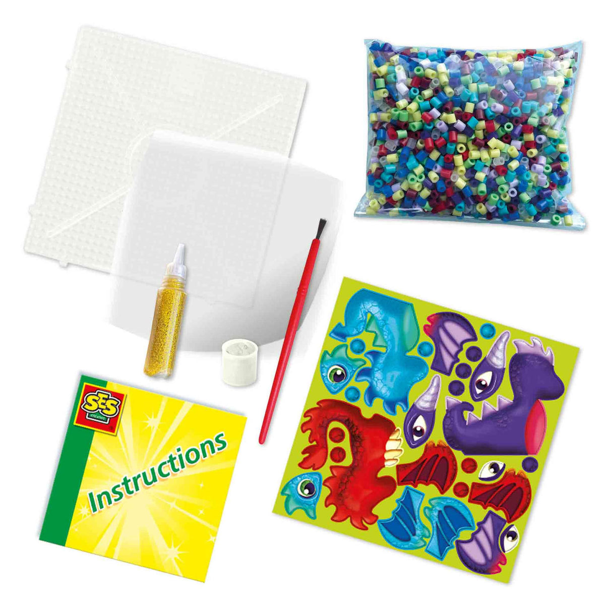 Six ironing beads - dragons