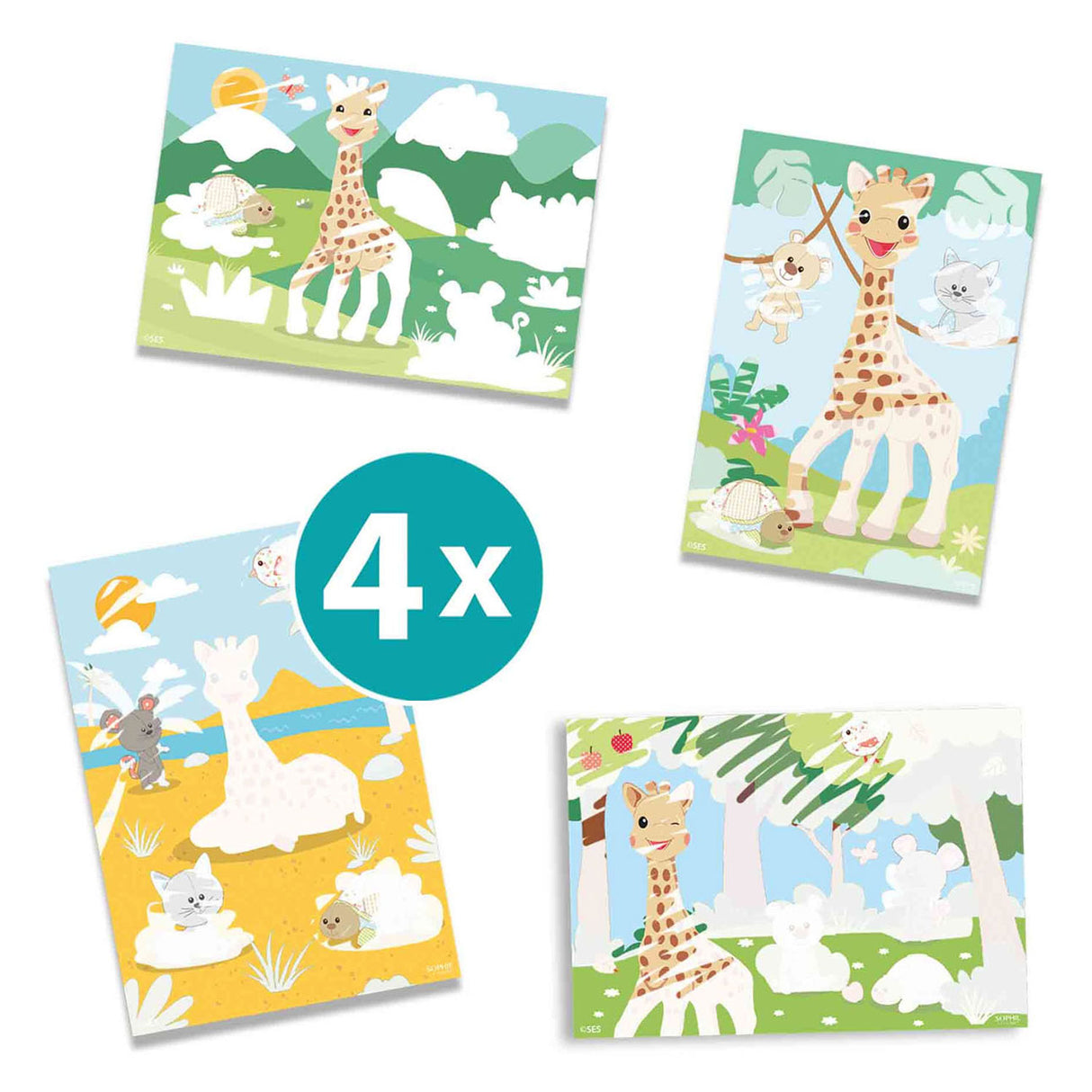 SES My First Sophie La Girafe Colors With Water