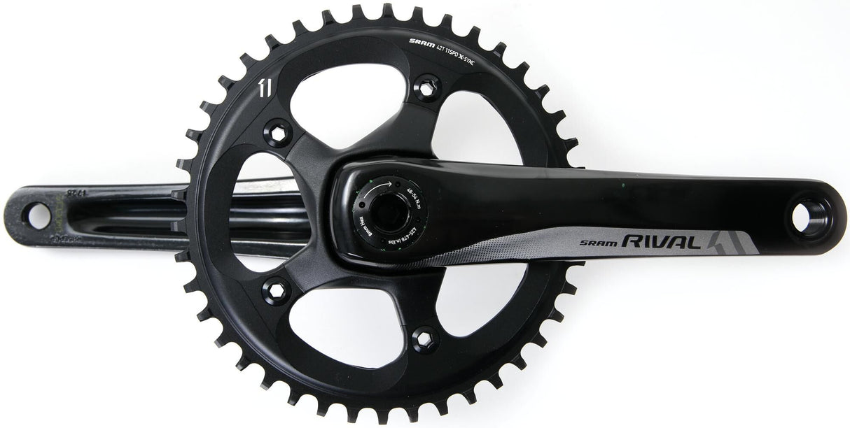 Sram crankstel rival 1 crankset rival 1 bb30 42 t. 170mm black