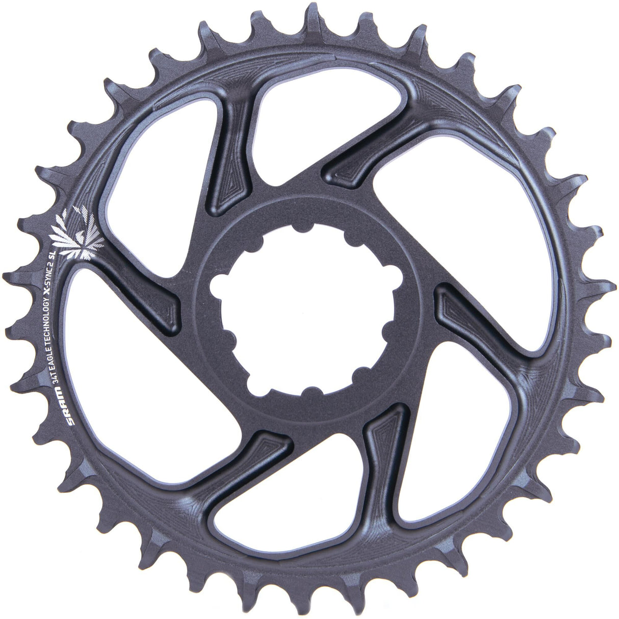 Sram chainring x-sync2 sl chain ring x-sync2 sl 34t. aluminum lunar gray