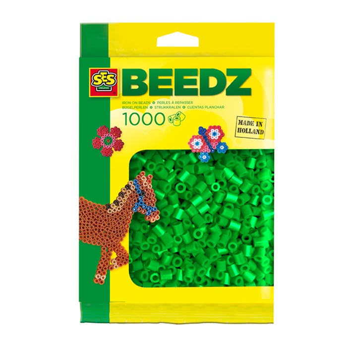 SES jernperler - grøn, 1000st.