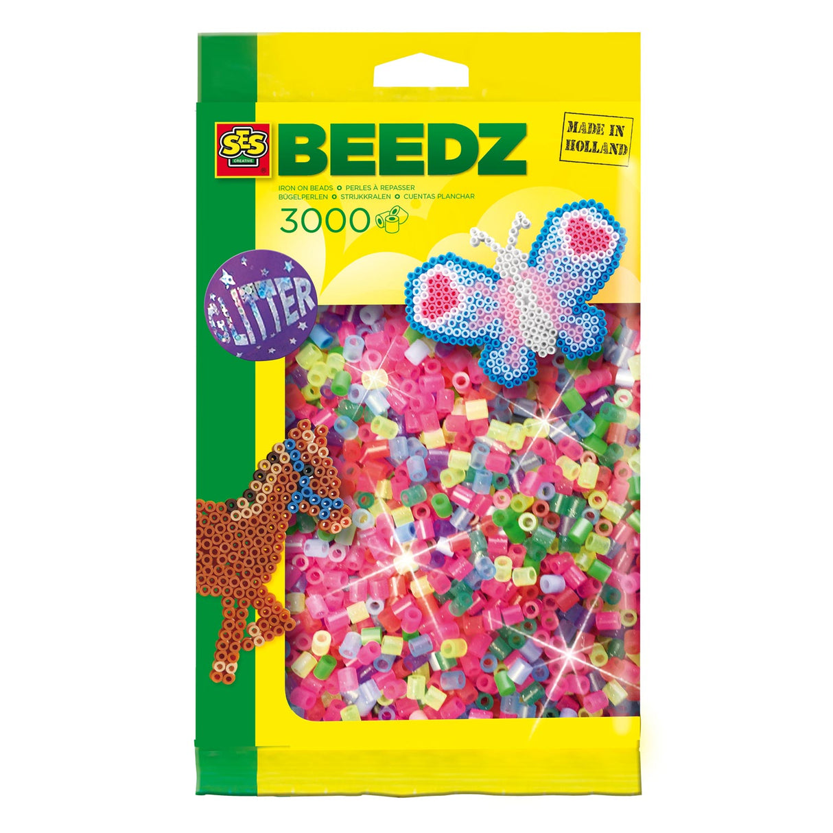 SES -Bügelkügelchen - Glitzer, 3000st.
