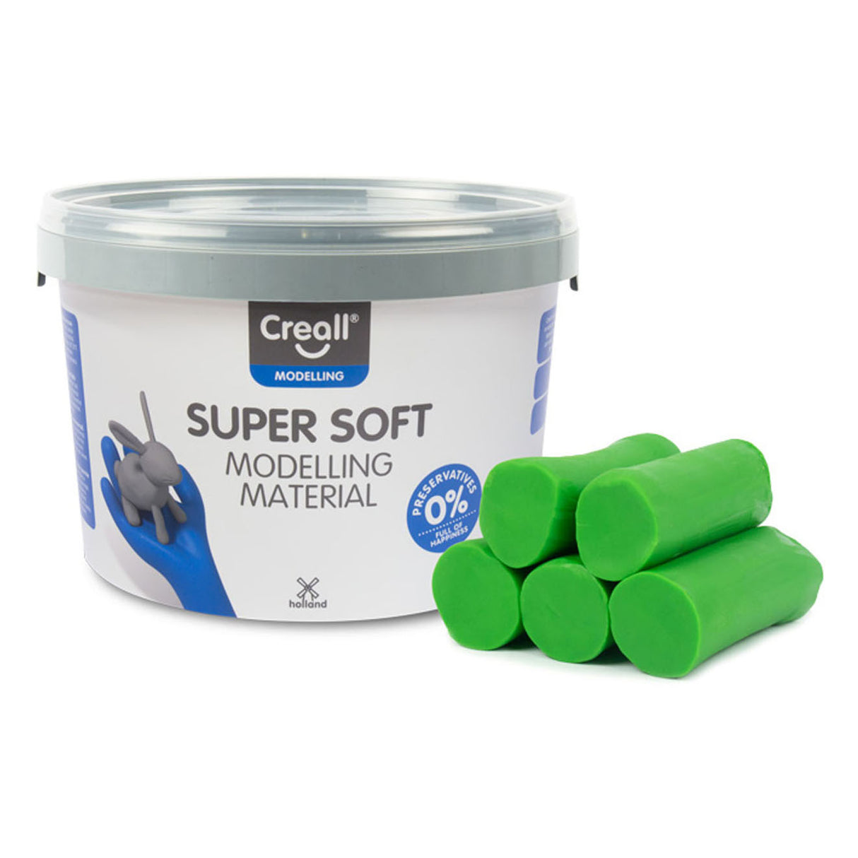 Creall Supersoft molis Green, 1750gr.