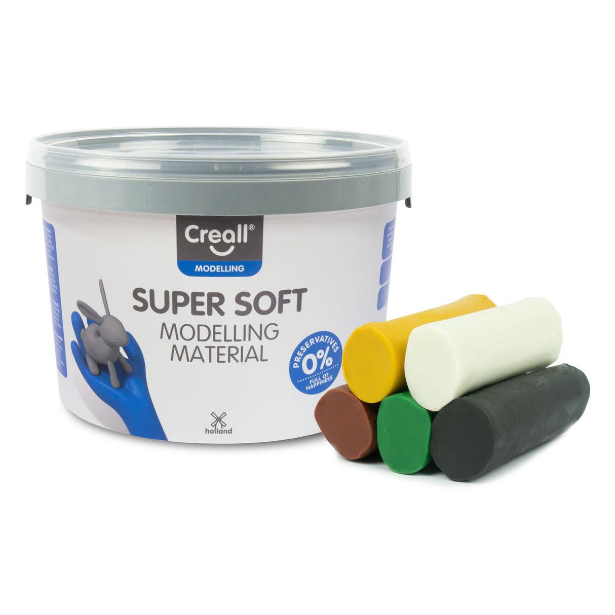 Creall Supersoft modelling clay safari colors, 1750g.