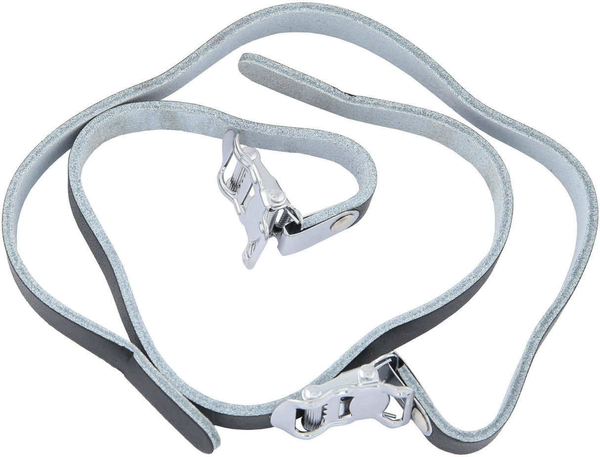 Contec toe clip straps leather strap ct pedalstrap leather leather black 2pcs