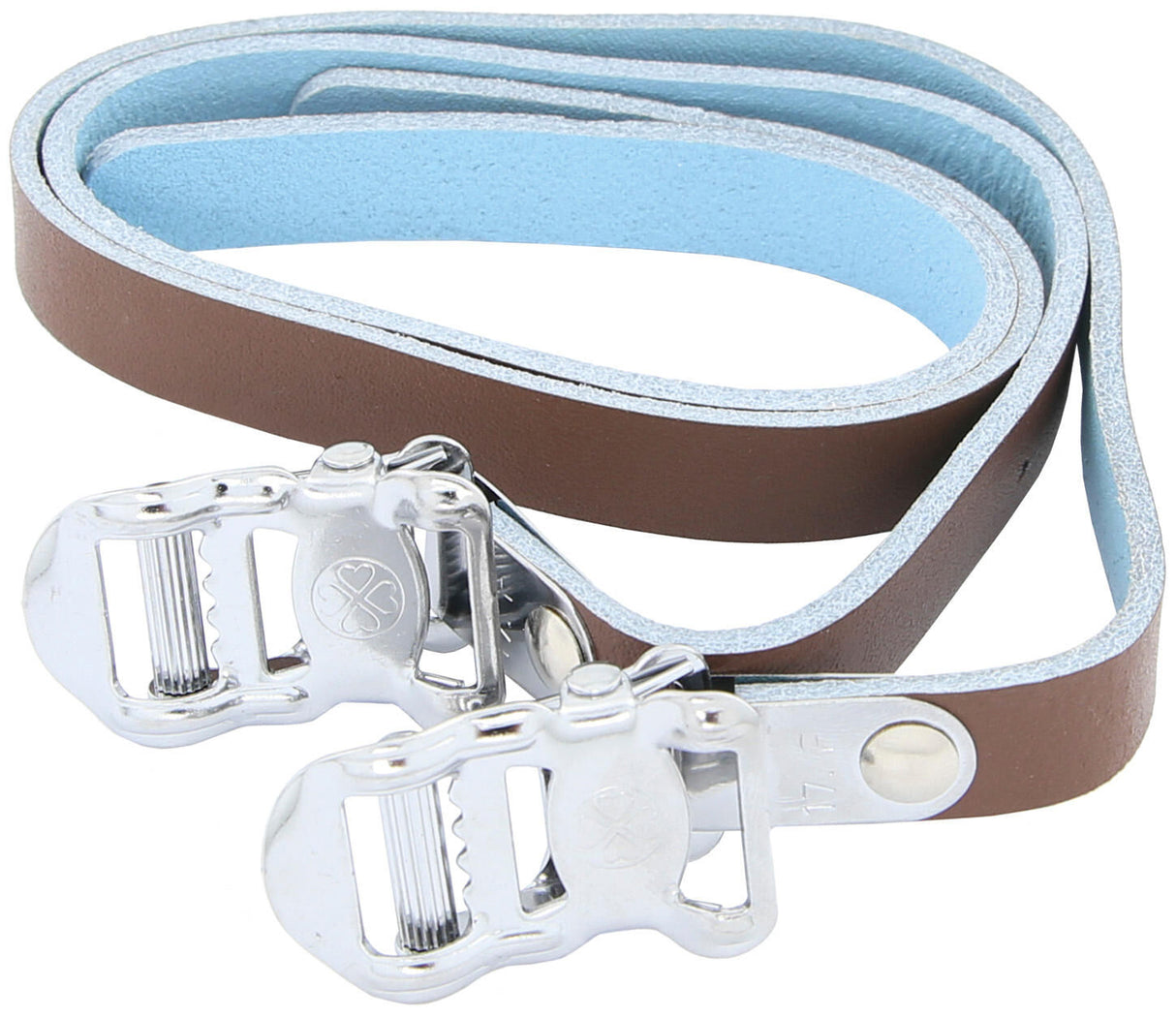 Contec toe clip straps leather strap ct pedal strap leather leather brown 2pcs