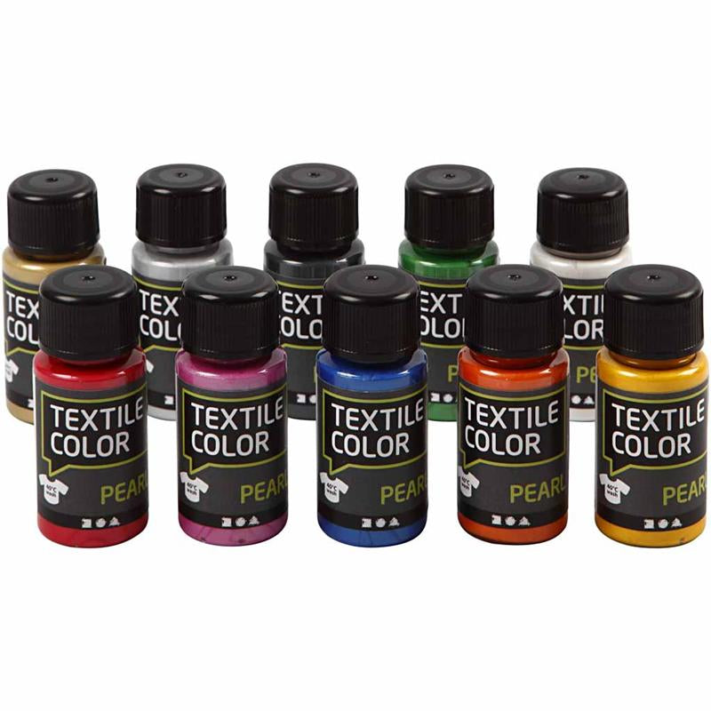 Textile Paint Various Colors, 10x50ml.