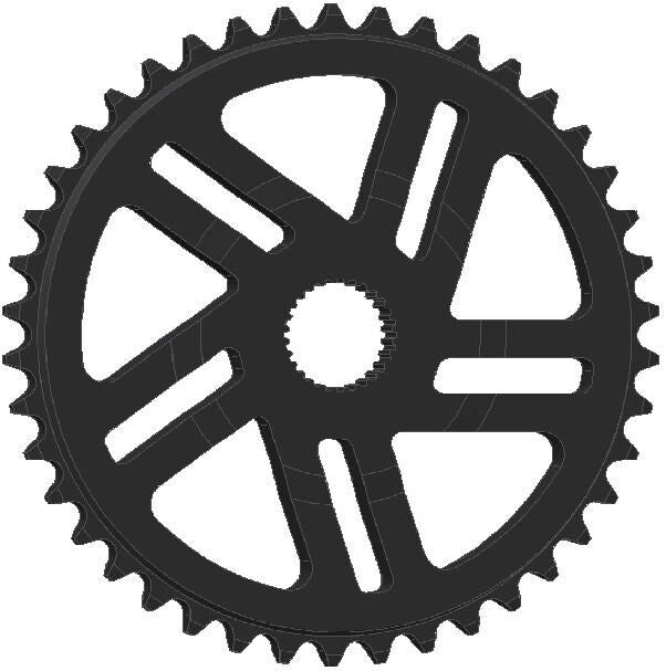 Pierścień łańcucha ESJOT 38T NW Boost Black