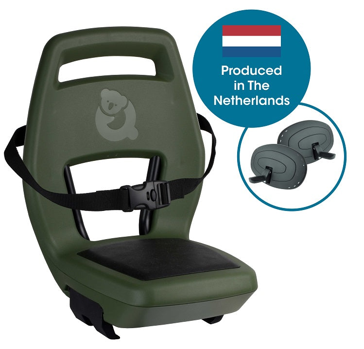 Qibbel rear seat junior 6+ footrest + belt army green black