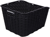 Basil Weave WP - Bicycle basket - On the back - Black