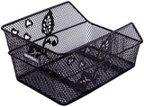 Basil Cento Flower S - Bicycle basket - On the back - Black