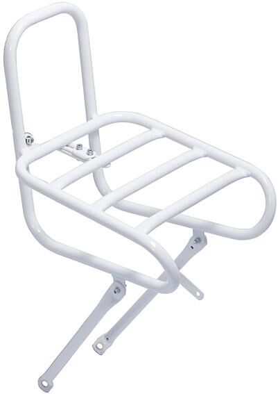 Steco Smooth front carrier 25cm crown bolt mounting white