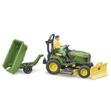 Figura Bruder Gardener com assento Grassperic com treinador
