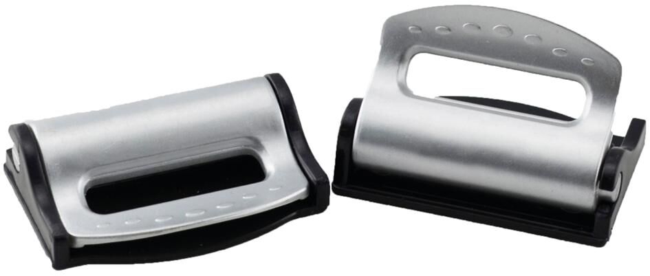 Hp gordelspanner safety belt stopper pair, black silver