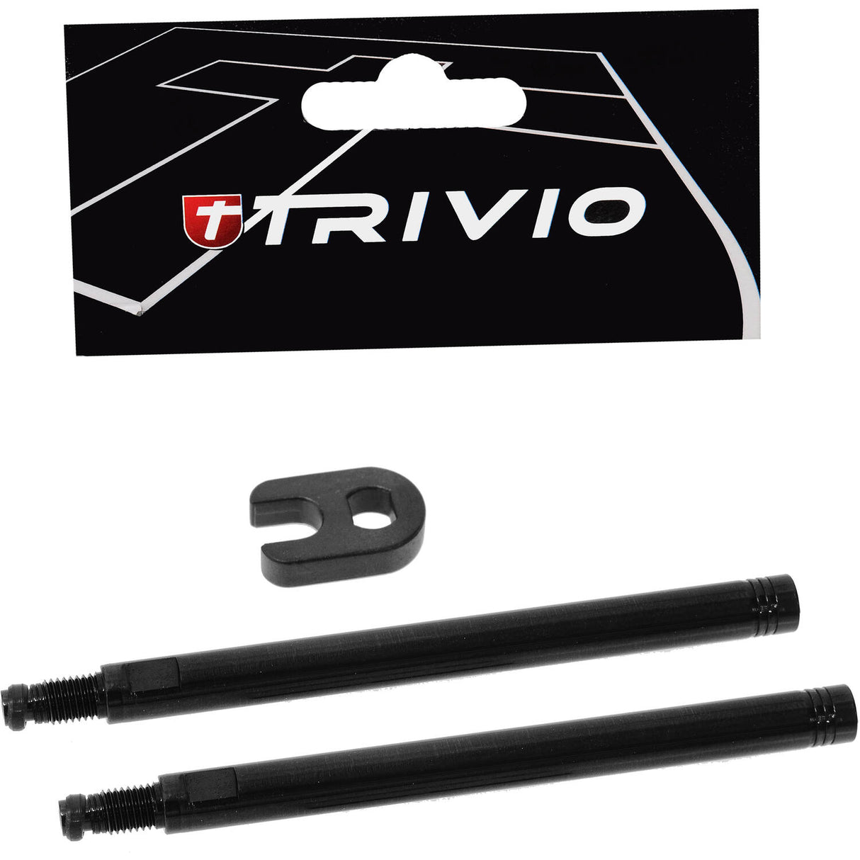 Trivio - valve extension set black 80mm including tools