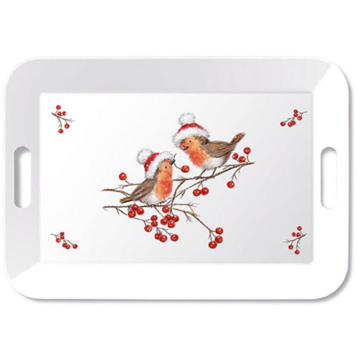 Ambiente tray 33x47cm christmas robins