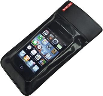 Klickfix Telefontasche hell m schwarz