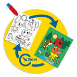 SES colors with water coloring book - Traveling