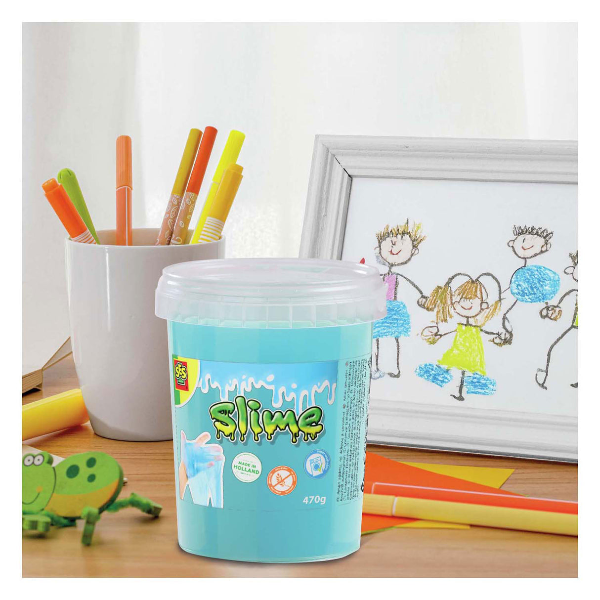 Ses slime - purpurina azul 470g