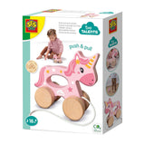 Ses wooden pull animal 2 in 1 - unicorn